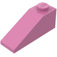 Lego kostka (kostička) 1x3 sklon (šikmá) 25°, tmavě růžová (4114479)
